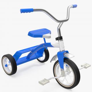 Classic Blue Tricycle Generic 3D model