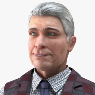 3D model Elderly Man Casual Wear Rigged