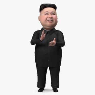 Cartoon Kim Jong Un Applaud 3D
