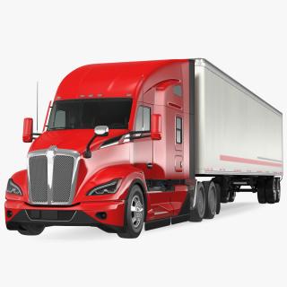 3D New Generation Truck with Semi Trailer model