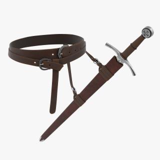3D model Belt with Sword