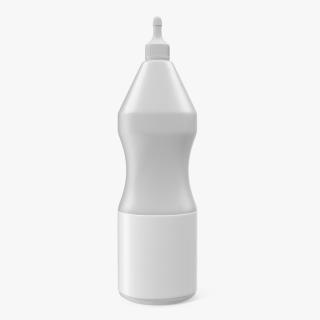 3D Clear Plastic Squeeze Bottle model