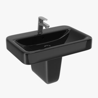 Bathroom Sink Black 3D model