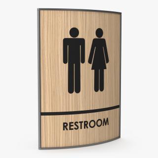 3D model Unisex Restroom Sign