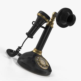 3D Old Upright Telephone