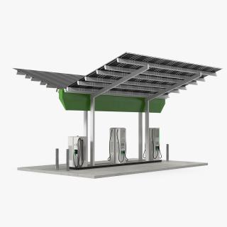 3D model Solar Battery Charging Station