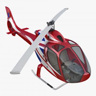 3D Helicopter RT216 Rigged model