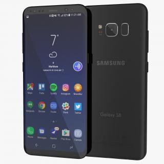 Samsung Galaxy S8 Midnight Black 3D