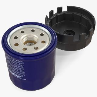 3D Oil Filter with Wrench Cap