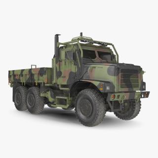 Military Medium Cargo Truck 6x6 Dusty 3D