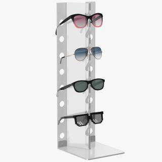 Sunglasses on Display Stand 3D