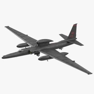 3D Lockheed U2 Dragon Lady Aircraft Rigged for Maya model