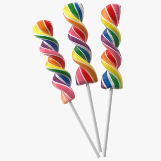 3D Rainbow Twist Lollipop Set