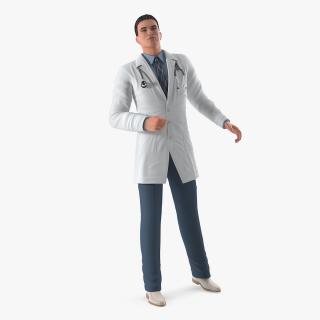 3D Male Doctor with Stethoscope model