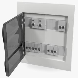 Electrical Enclosure with Circuit Breakers 3D