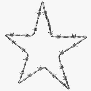 3D Star Shaped Barbed Wire model