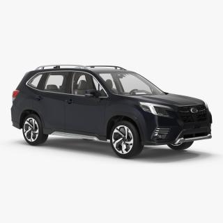 Black Compact Crossover SUV 3D