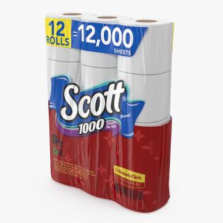 3D Scott Bath Tissue 12 Rolls