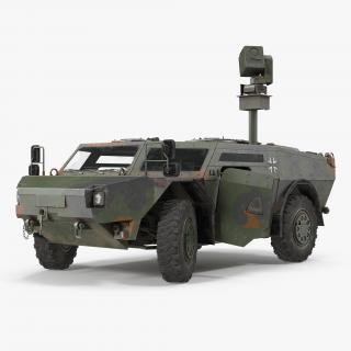 3D Fennek German Reconnaissance Vehicle Rigged model