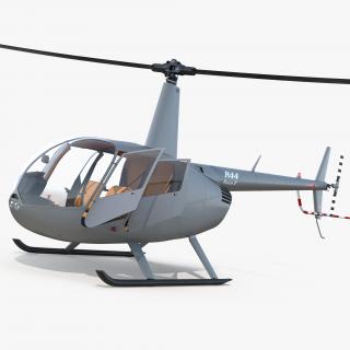 Light Utility Helicopter Robinson R44 Rigged 3D model