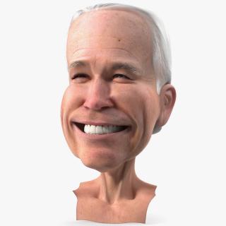 3D model Cartoon Joe Biden Smiling Head