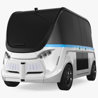Electric Driverless Bus Exterior Only 3D