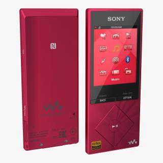 Sony NWZ A15 Digital Music And Video Player Red 3D