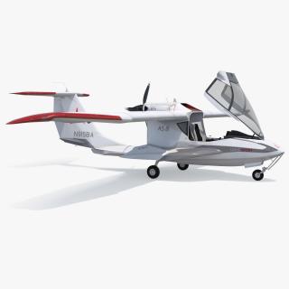 3D Amphibious Light Sport Aircraft Icon A5 Rigged