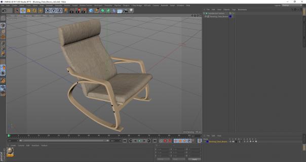 Rocking Chair Brown 3D model