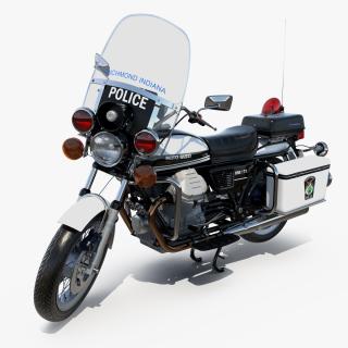 3D Moto Guzzi 850 T3 Police Bike Rigged