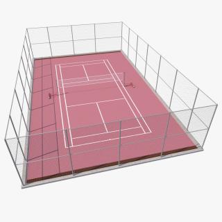 3D Outdoor Badminton Court model