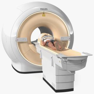 MRI Scanner Philips with Patient 3D