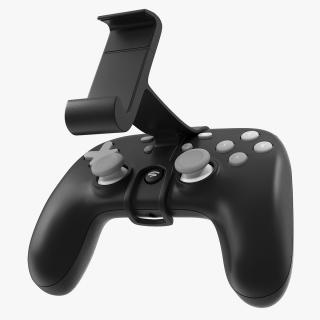 Google Stadia Controller with Phone Mount Black 3D