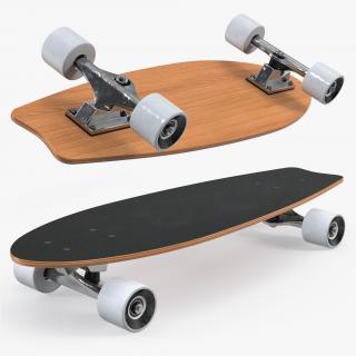 Fishtail Skateboard Generic 3D