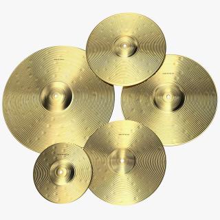 3D Brass Cymbal Set