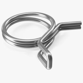 Double Wire Spring Hose Clamp 3D model