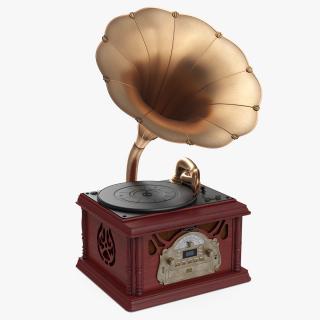 3D model Vintage Retro Style Gramophone