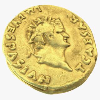 Aureus Roman Empire Gold Coin 3D model