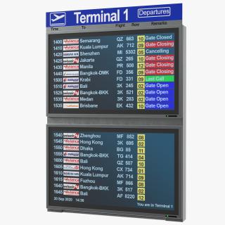 Flight Board Information Display 3D