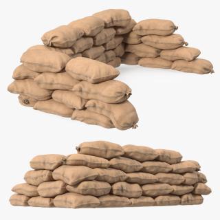 Sandbag Barricade 3D
