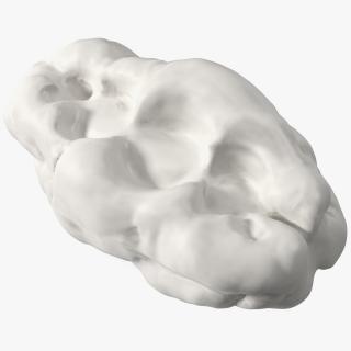 3D model White Chewed Bubble Gum with Teeth Marks