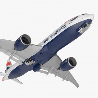 3D Boeing 777 Freighter British Airways Rigged model