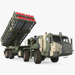3D Camouflage Vityaz S 350E 50R6 Missile Launcher Rigged model