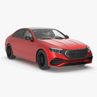 3D Luxury Red Sedan