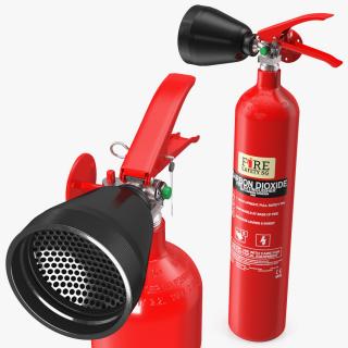 3D model Fire Safety SG 2Kg CO2 Fire Extinguisher
