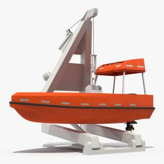 3D Powerboat on Crane model