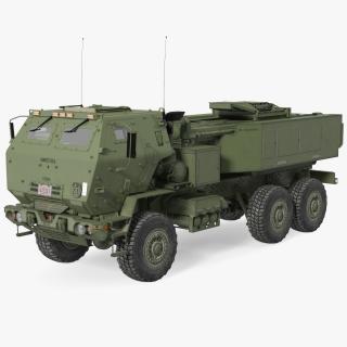 3D model M142 High Mobility Artillery Rocket System Green Rigged