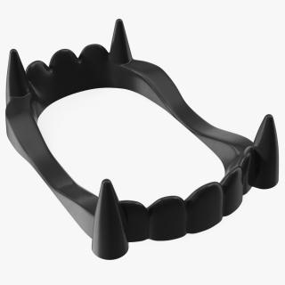 Plastic Vampire Teeth Black 3D