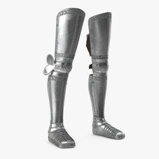 3D model Plate Armor Medieval Leg Guard