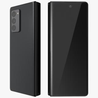 3D model Mobile Phone Black Closed
